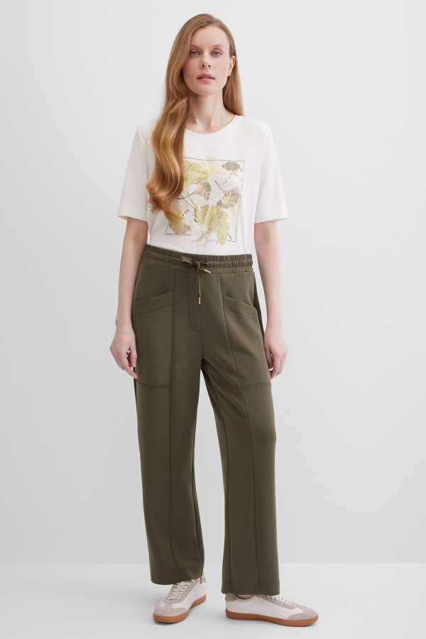 Брюки без застёжки с поясом