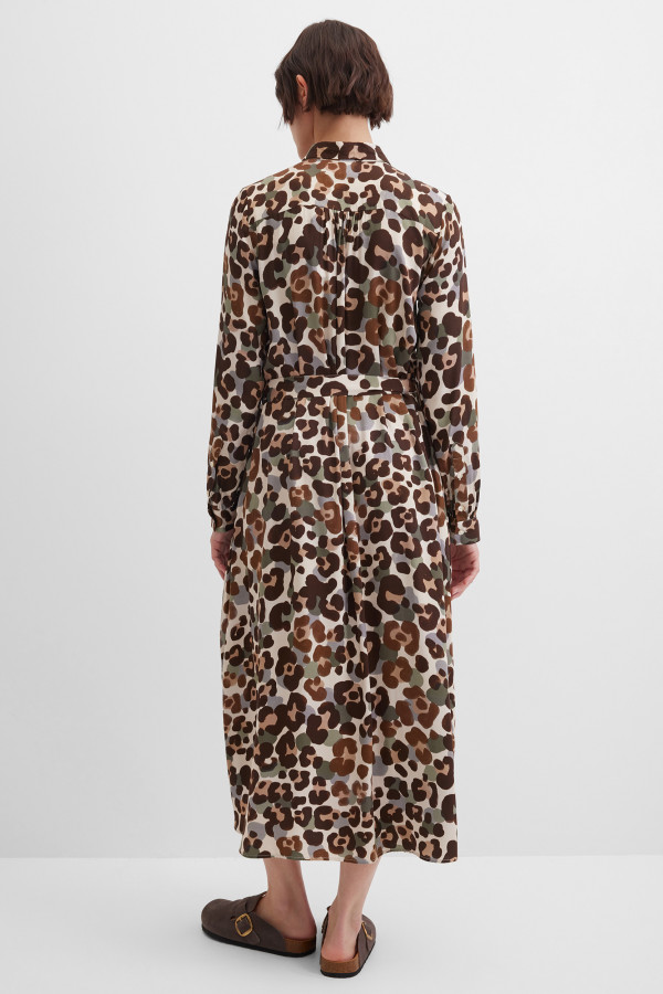 Платье-рубашка с принтом