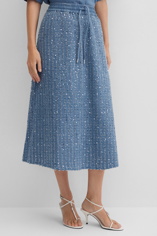 Юбка с пайетками
