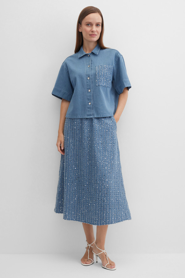 Юбка с пайетками