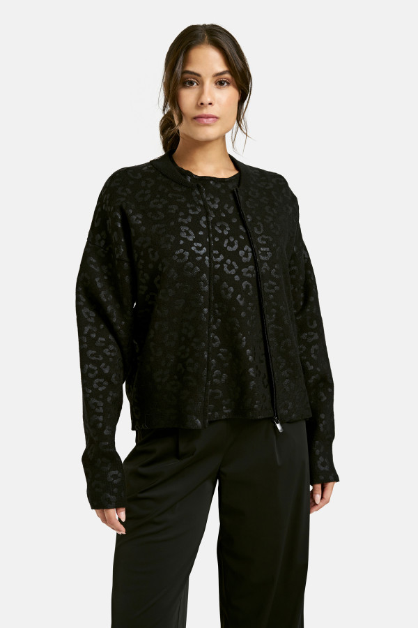 Кардиган с леопардовым принтом