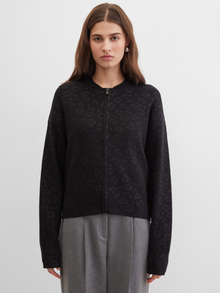 Кардиган с леопардовым принтом