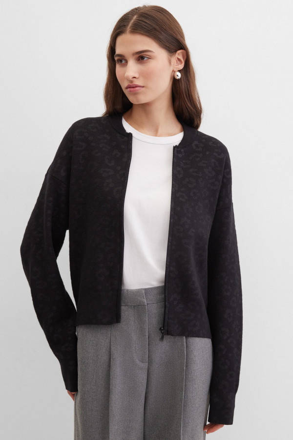 Кардиган с леопардовым принтом