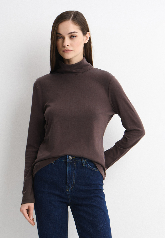 Водолазка базовая в рубчик