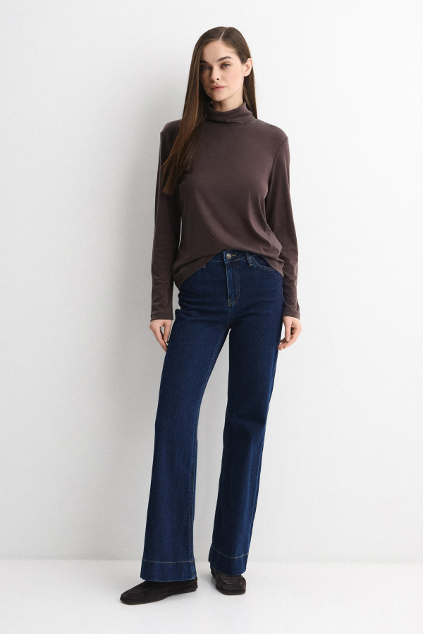 Водолазка базовая в рубчик