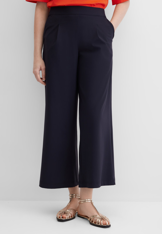 Брюки-кюлоты на резинке