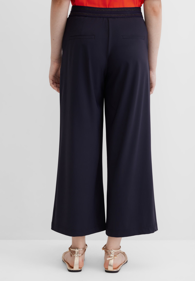 Брюки-кюлоты на резинке