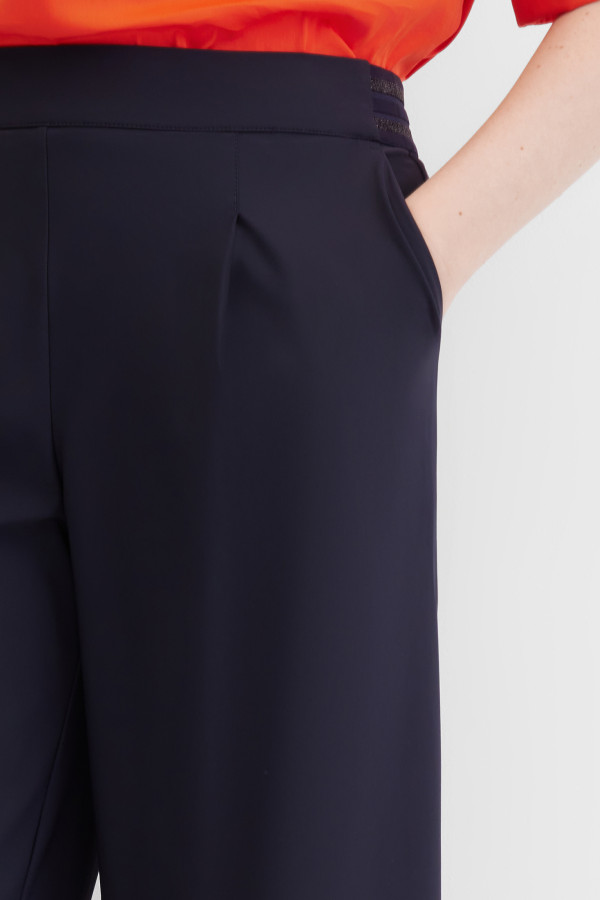 Брюки-кюлоты на резинке