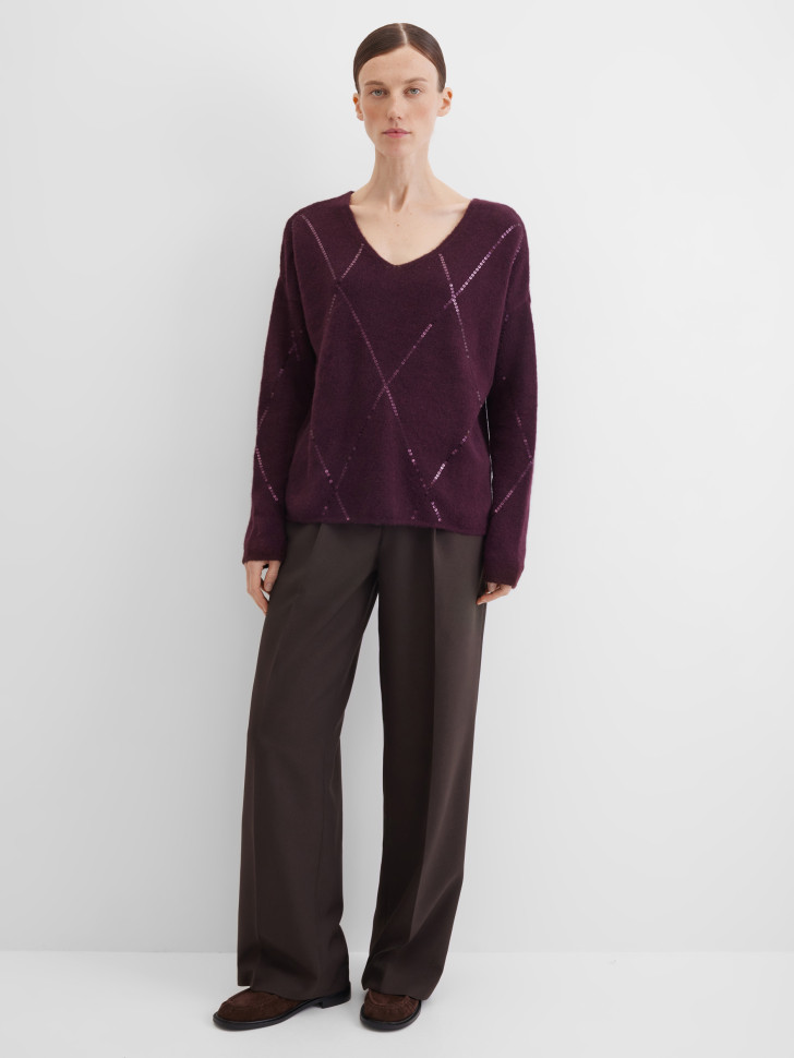 Пуловер вязаный