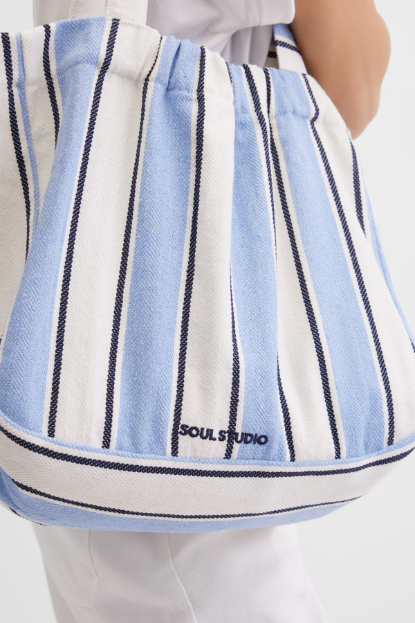 Сумка-шоппер в полоску