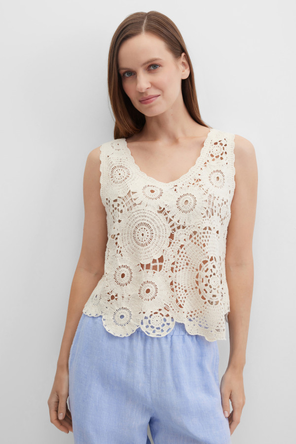 Топ вязаный кроше