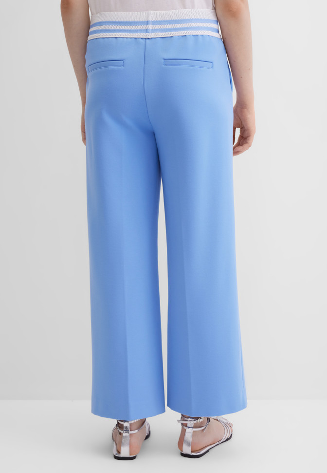 Брюки-кюлоты на резинке