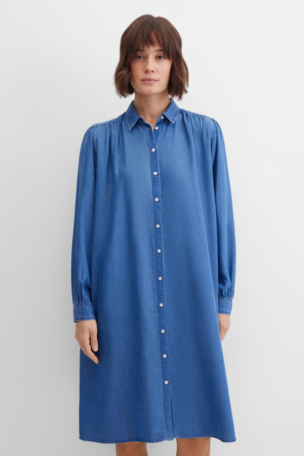 Платье-рубашка миди