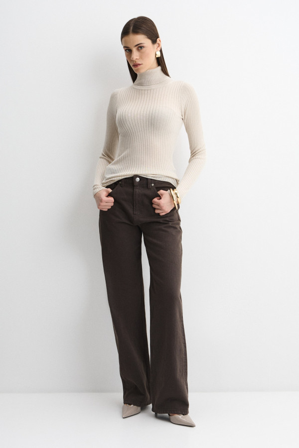 Водолазка в рубчик