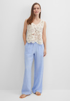 Брюки широкие изо льна