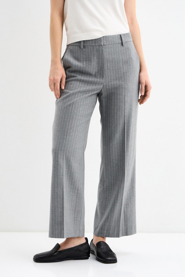 Брюки укороченные в полоску