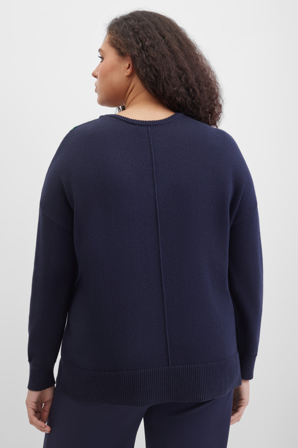 Пуловер с цветочным принтом