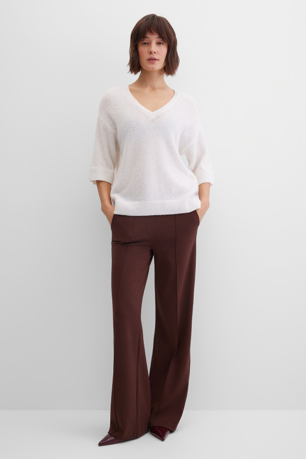 Брюки трикотажные укороченные