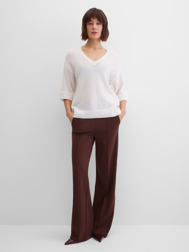 Брюки трикотажные укороченные