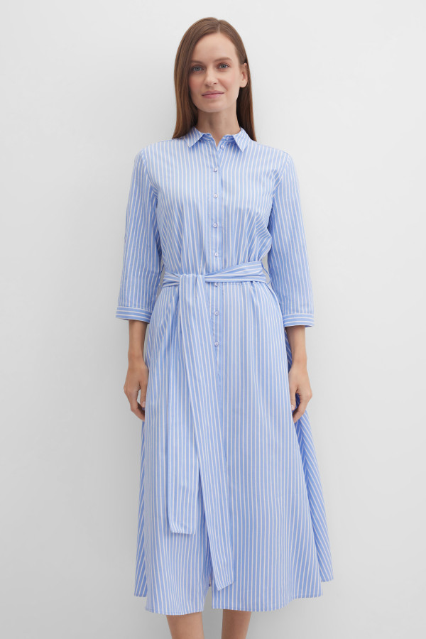 Платье-рубашка в полоску