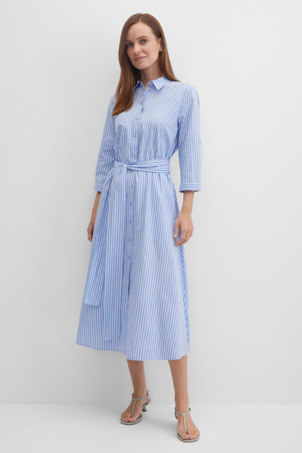 Платье-рубашка в полоску