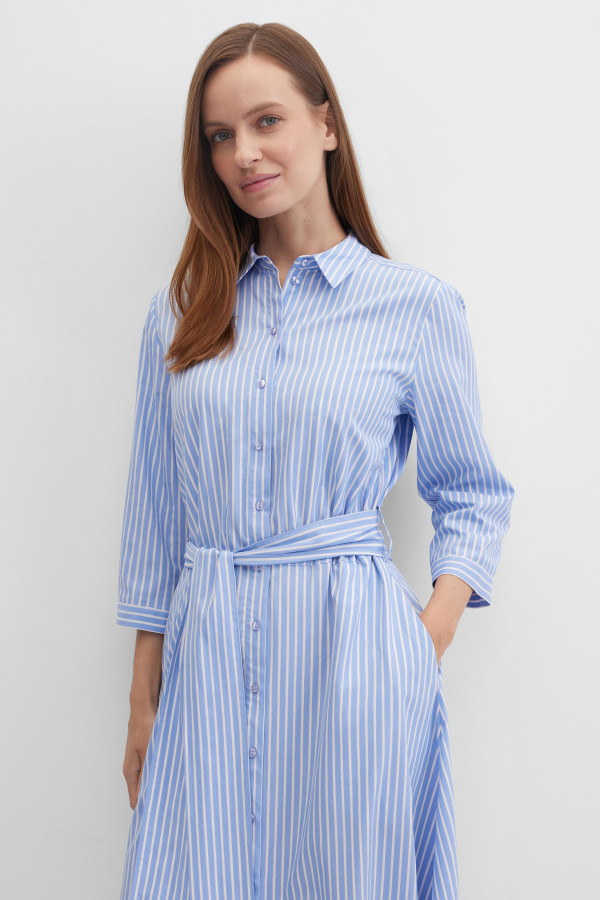 Платье-рубашка в полоску