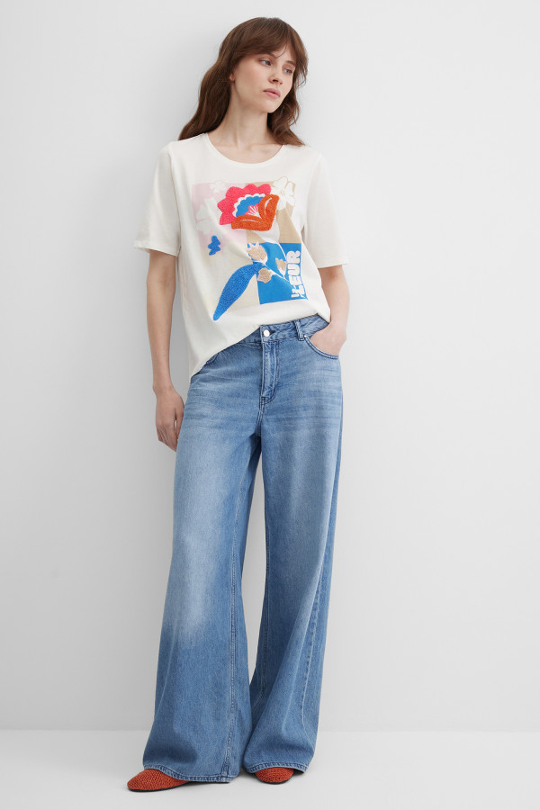 Джинсы широкие трубы wide leg