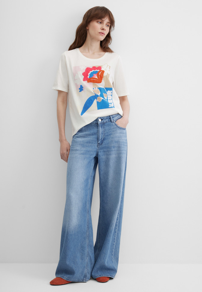 Джинсы широкие трубы wide leg
