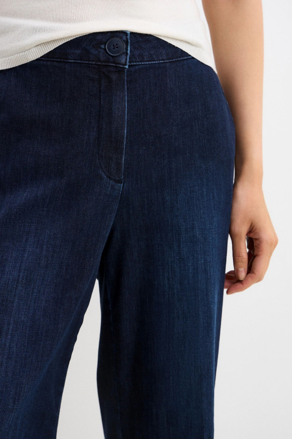 Джинсы укороченные свободного кроя