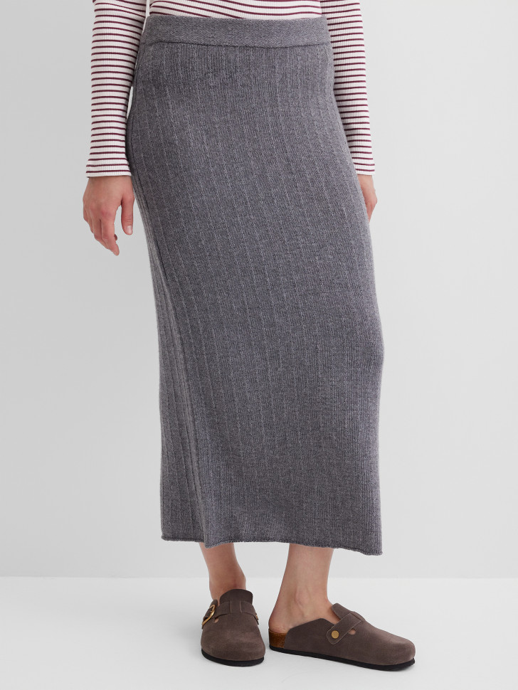 Юбка миди трикотажная