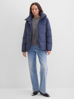 Куртка укороченная стеганая с капюшоном