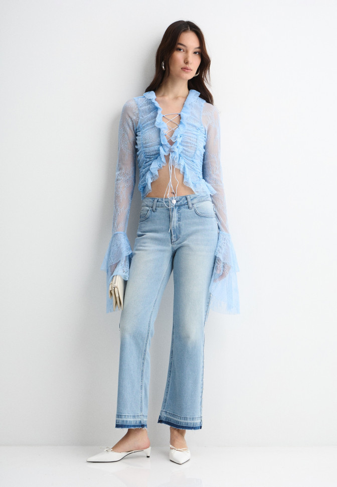 Джинсы укороченные