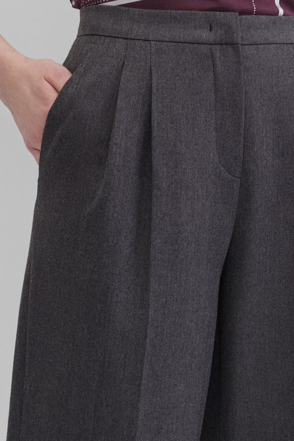 Брюки широкие прямые с карманами