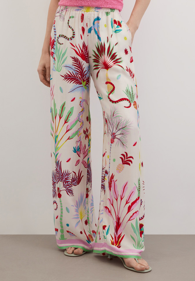 Брюки-палаццо из вискозы