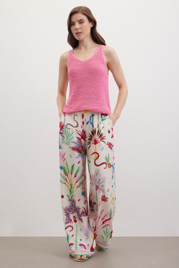 Брюки-палаццо из вискозы