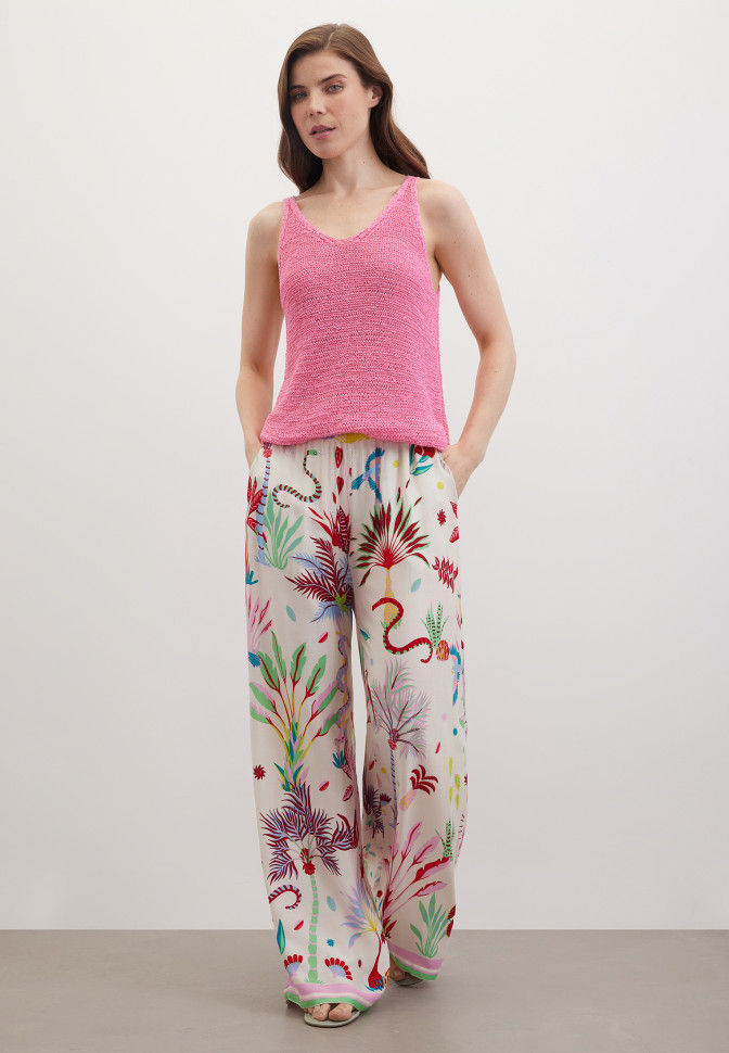 Брюки-палаццо из вискозы