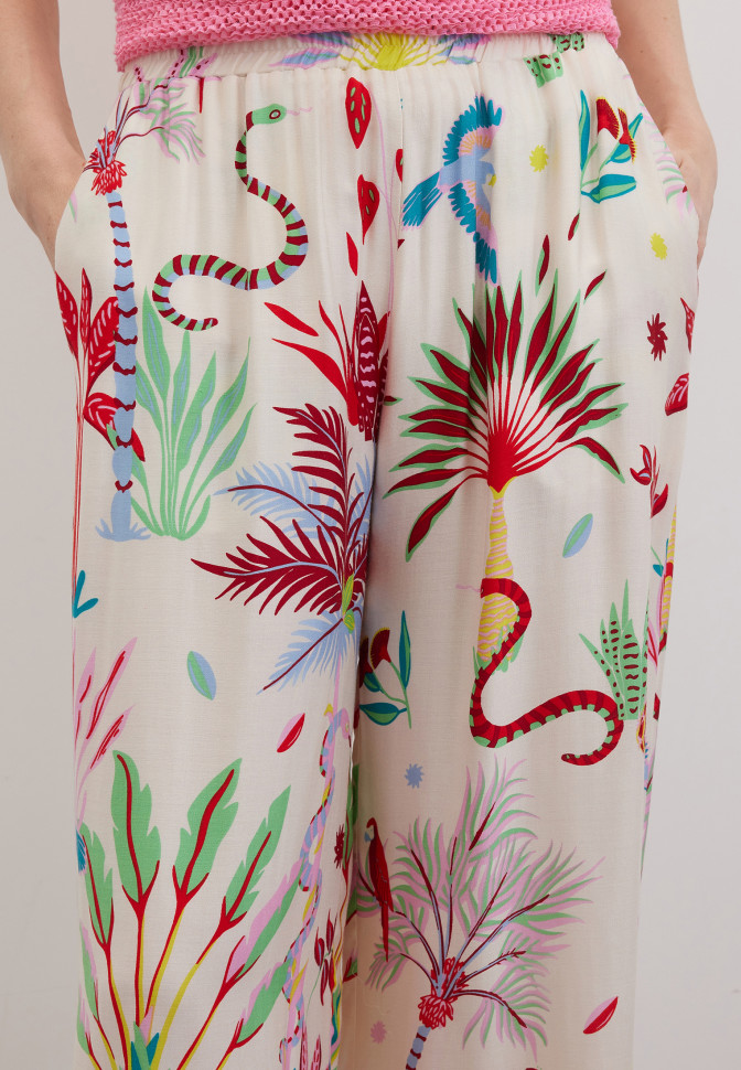 Брюки-палаццо из вискозы