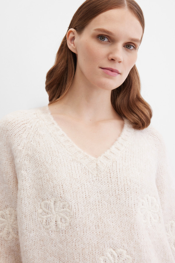 Джемпер-пуловер с коротким рукавом