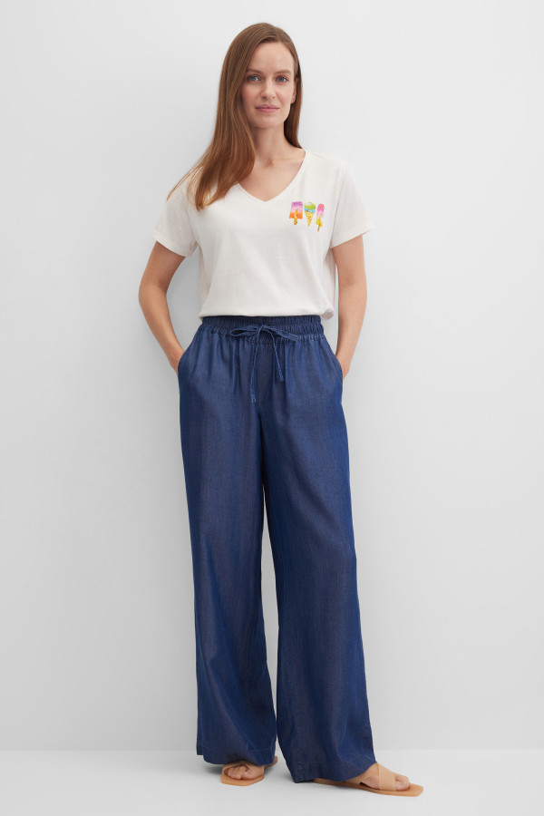 Брюки широкие