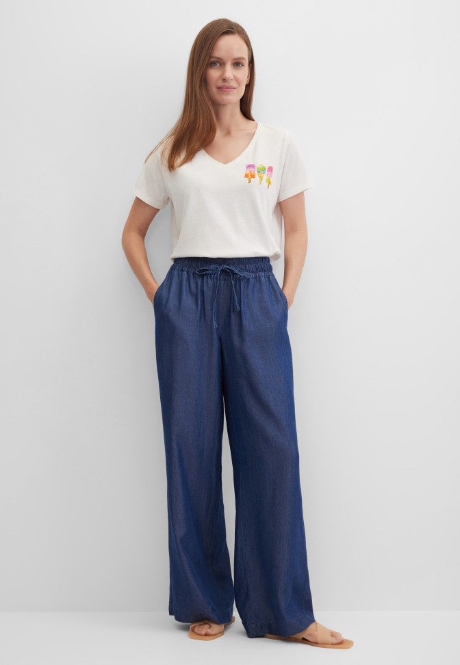 Брюки широкие