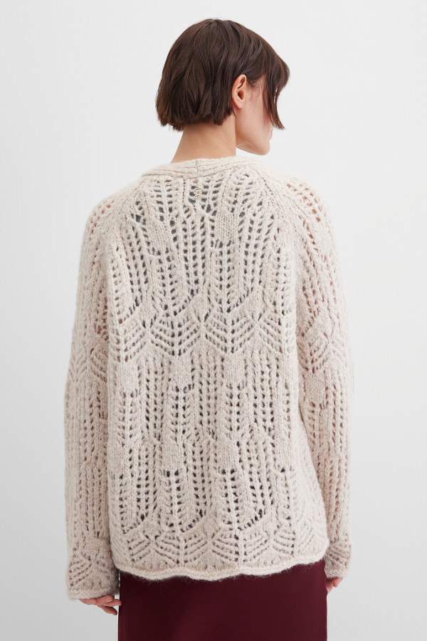 Кардиган ажурной вязки