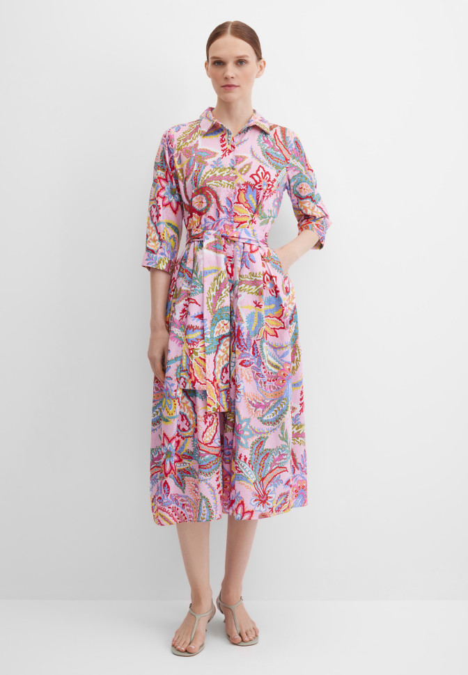 Платье-рубашка миди