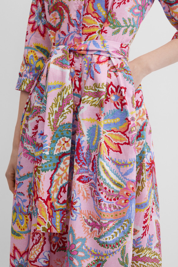 Платье-рубашка миди