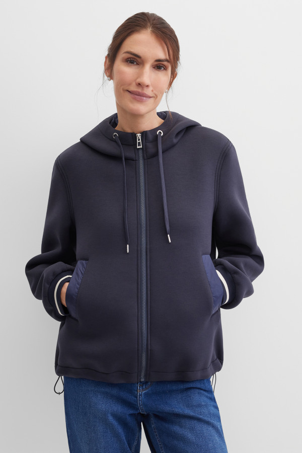 Толстовка с капюшоном из ткани скуба