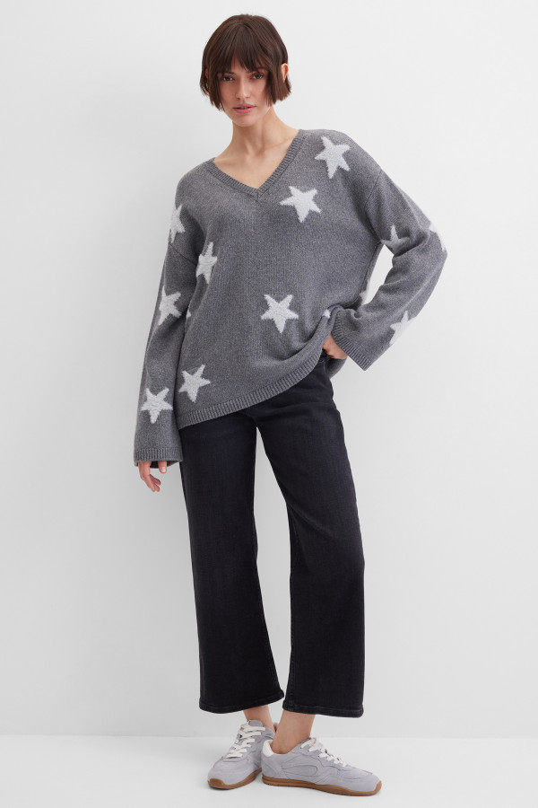 Пуловер с рисунком