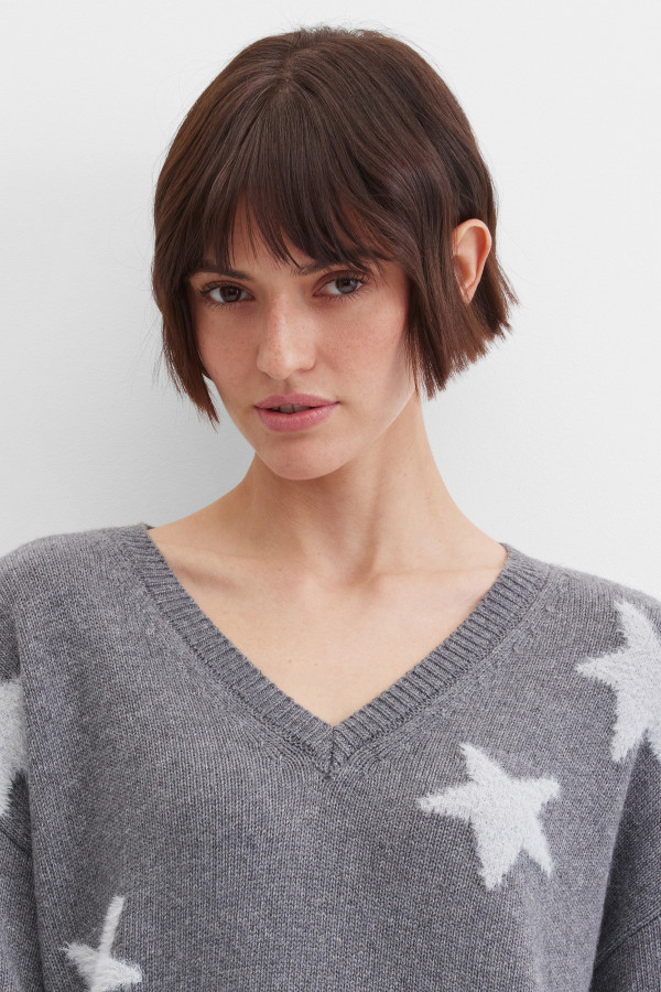 Пуловер с рисунком