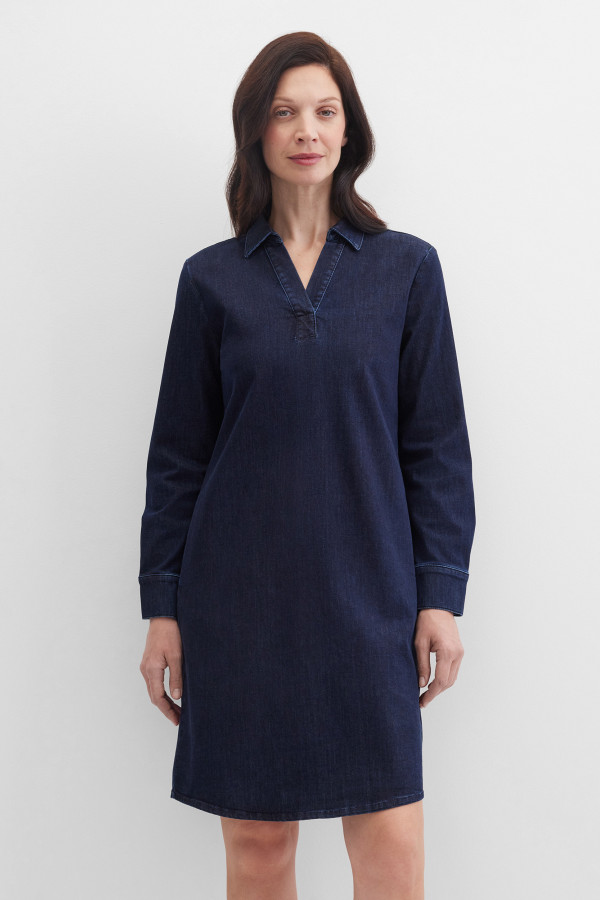 Платье джинсовое миди прямое