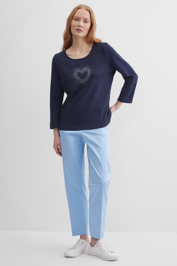 Лонгслив с рукавами 3/4 с декором