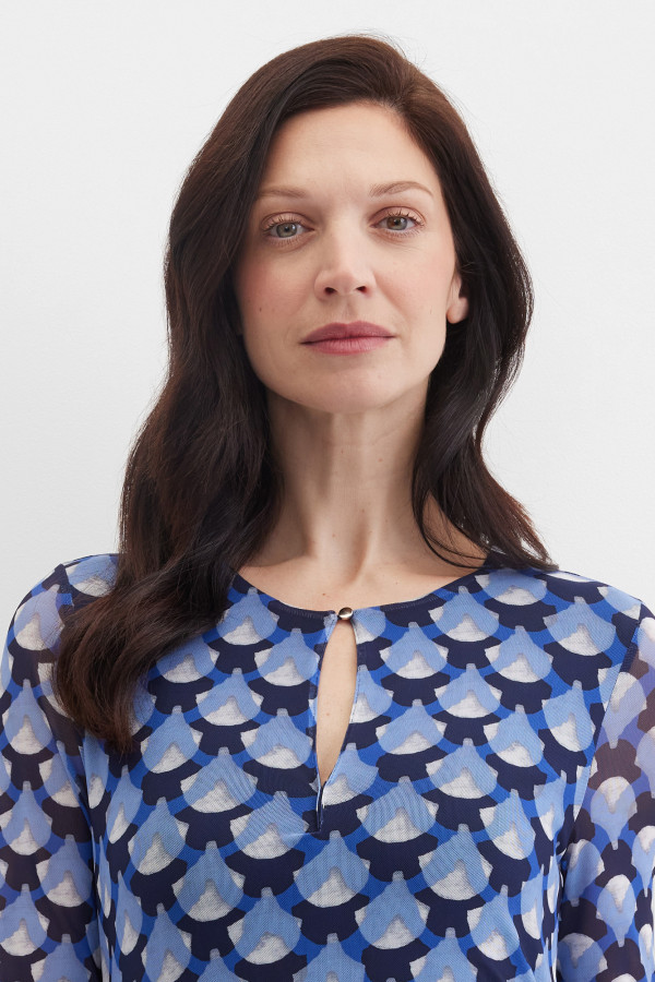 Платье миди с принтом