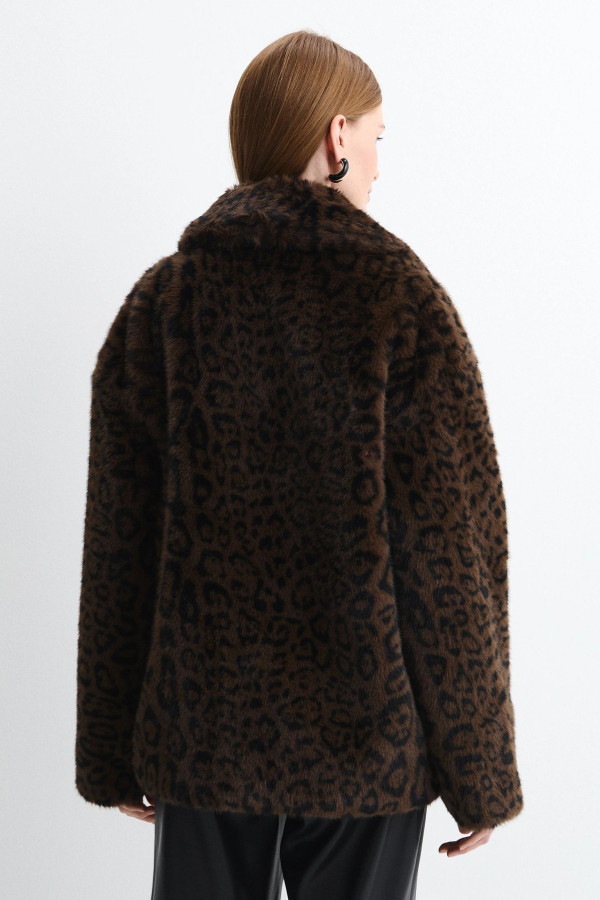 Шуба искусственная из экомеха